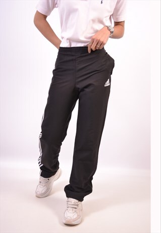 VINTAGE ADIDAS TRACKSUIT TROUSERS BLACK