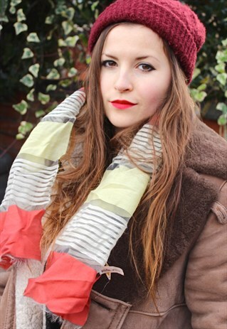 VINTAGE 70S SCARF - CLASSIC LADIES GARMENT PRETTY NECK