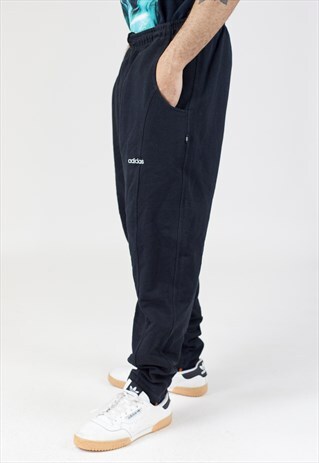 VINTAGE 90'S ADIDAS BLACK TRACKSUIT BOTTOMS