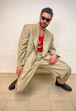 VINTAGE HUGO BOSS 90S DOUBLE-BREASTED MEN SUIT