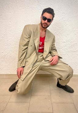 Vintage HUGO BOSS 90s double-breasted men suit
