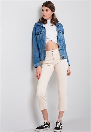 SUBDUED RAW HEM BOYFRIEND JEANS