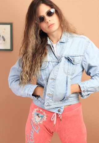 VINTAGE LEE SHORT DENIM JACKET BLUE