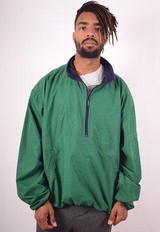 FILA MENS VINTAGE PULLOVER TRACKSUIT TOP XXL GREEN 90S