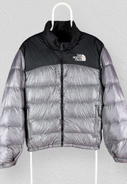 The North Face Grey Nuptse Puffer Jacket 700 Medium