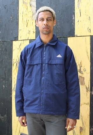 VINTAGE NAVY ADIDAS PADDED JACKET
