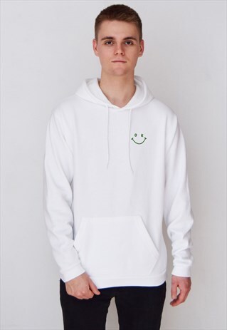 WHITE OK (GREEN) HOODIE