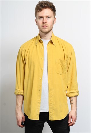 VINTAGE CORDUROY CORD SHIRT YELLOW
