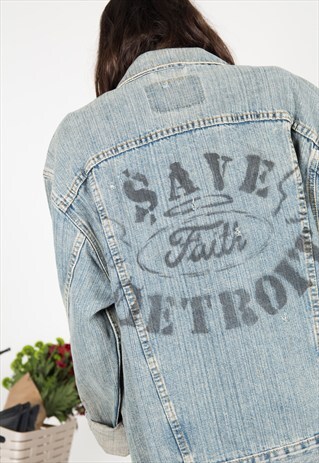 VINTAGE 80S LEVIS EMBELLISHED DENIM JACKET / S0023