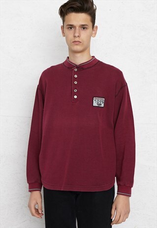 VINTAGE BURGUNDY REEBOK PULLOVER SWEATSHIRT