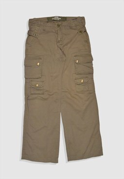 Vintage Multi-Pocket Cargo Trousers in Khaki Green