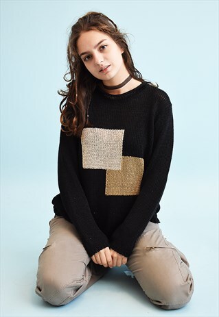 90'S RETRO OVERSIZED GRUNGE KNIT NORMCORE JUMPE