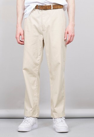 VINTAGE 90'S POLO RALPH LAUREN CAMEL CHINO TROUSERS