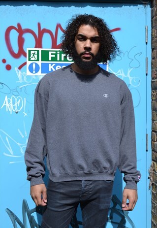 CHARCOAL GREY CHAMPION SWEATSHIRT