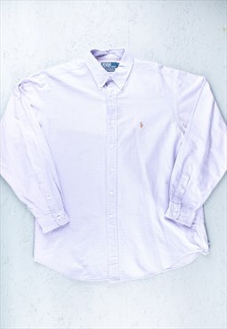 90s Polo by Ralph Lauren Purple Long Sleeve Shirt - B2975