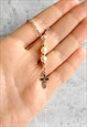 HANDMADE TRADITIONAL CROSS FAUX PEARL NECKLACE