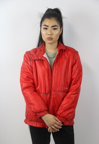 VINTAGE RED PADDED JACKET