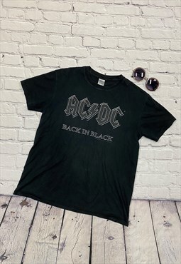 Black ACDC Band Tshirt Size M