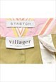BEYOND RETRO VINTAGE BEIGE CLASSIC TAPERED TROUSERS - W30