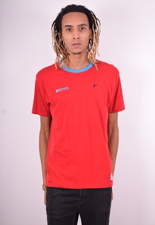 RUSSELL ATHLETIC MENS VINTAGE T-SHIRT TOP LARGE RED 90'S