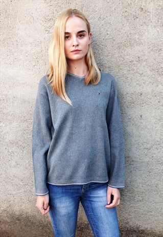 TOMMY HILFIGER GREY JUMPER