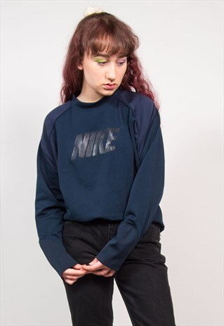 NIKE VINTAGE 90'S NAVY BLUE SPORTS SWEATSHIRT