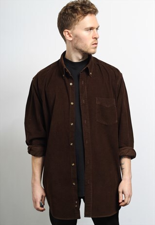 VINTAGE CORDUROY SHIRT BROWN