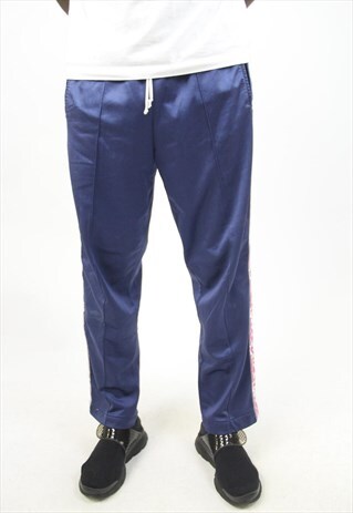 VINTAGE ASICS NAVY 90'S TRACKSUIT BOTTOMS