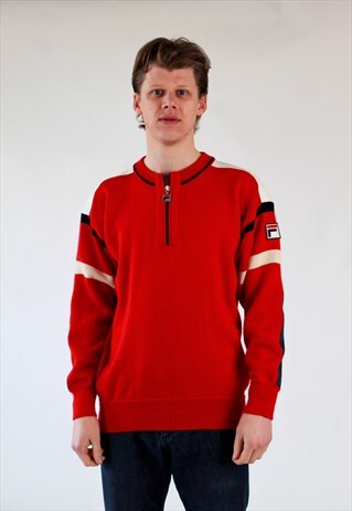 RARE 80S FILA 1/4 ZIP JUMPER MADE IN ITALY