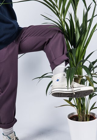 VINTAGE 1990S HIGH-WAISTED TROUSER IN PURPLE