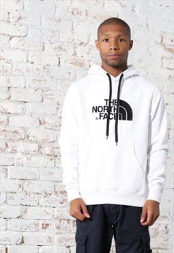 Vintage The North Face Spell Out Logo Hoodie White