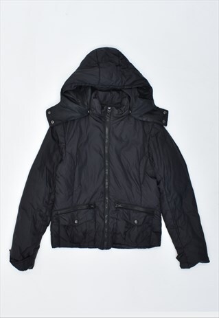 VINTAGE 00'Y2K ASICS HOODED PADDED JACKET BLACK