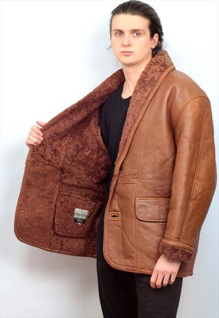 1980'S VINTAGE SHEEPSKIN LINED AVIATOR JACKET