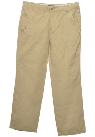 BEYOND RETRO VINTAGE COLUMBIA LIGHT BROWN CLASSIC TROUSERS -