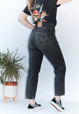 Vintage 90's High Rise Washed Black Levi Jeans