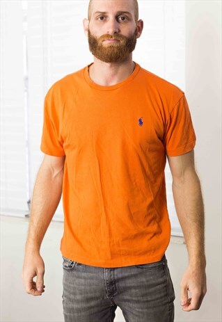 VINTAGE POLO RALPH LAUREN T-SHIRT LOGO 90S S 4.9