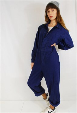 Vintage French Workwear Boilersuit UNISEX Overalls Navy 