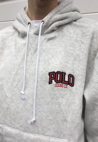 MENS RALPH LAUREN HOODIE GREY POLO JEANS FLEECE JUMPER