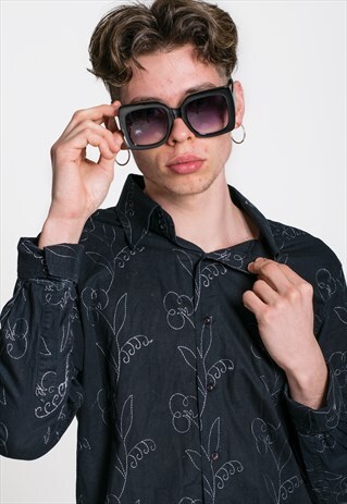 SQUARE OVERSIZED BIG RETRO SUNGLASSES