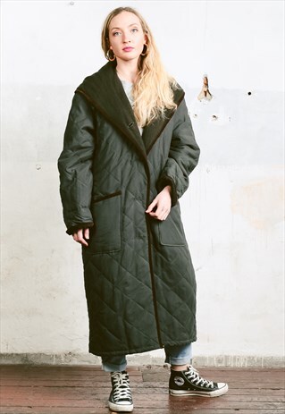 VINTAGE 80S HOODED PUFFER COAT
