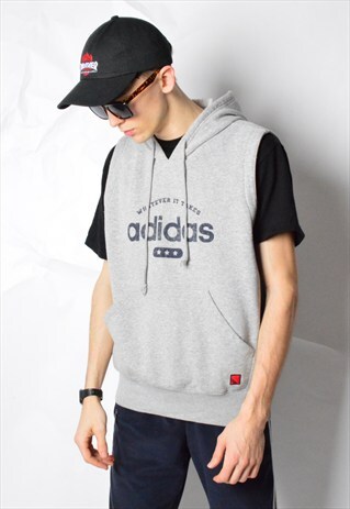 2005 GREY ADIDAS HOODED VEST