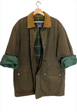 Vintage Burberry parka in military green, Size XL