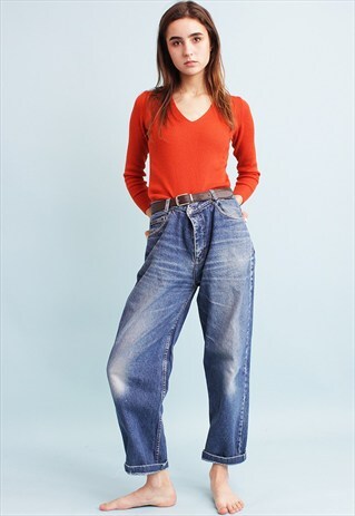 VINTAGE 90'S RETRO OVERSIZED STONEWASH DENIM JEANS
