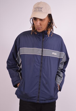 VINTAGE FILA REVERSIBLE JACKET BLUE