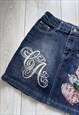 VINTAGE Y2K ED HARDY DENIM MINI SKIRT