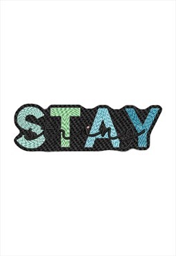 Embroidered Stay Strong iron on patch / sew on patch