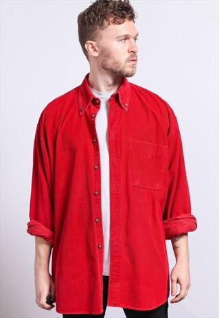 VINTAGE CORDUROY SHIRT RED