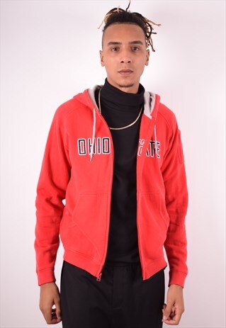 NIKE MENS VINTAGE HOODIE SWEATER SMALL RED 90S