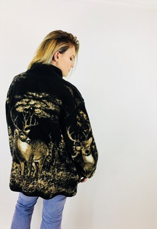 RETRO SOFT TEDDY BEAR PUPPY FLEECE JACKET