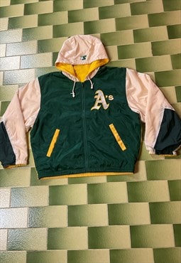 Reversible Starter MLB Oakland Athletics Hoodie Jacket Sz M